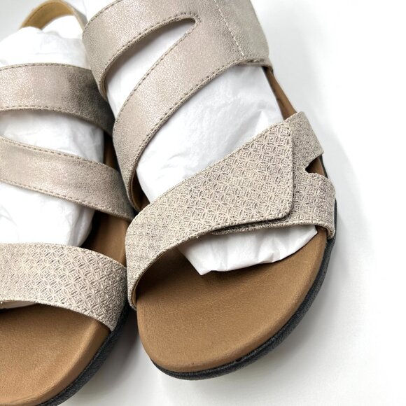 Rockport Womens Size 6 Metallic Faux Vegan Leather‎ Comfort Sandals Shoes - Picture 4 of 12